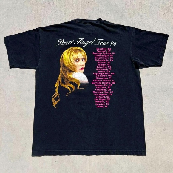 Stevie Nicks Fleetwood Mac Street Angel Tour '94 Black T-Shirt